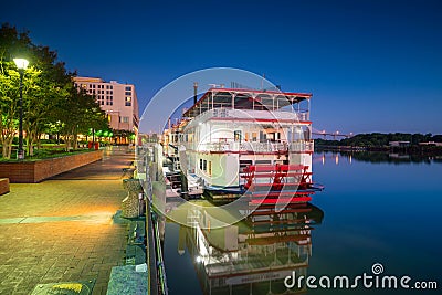 Historic District waterfront of Savannah, Georgia Stock Photo