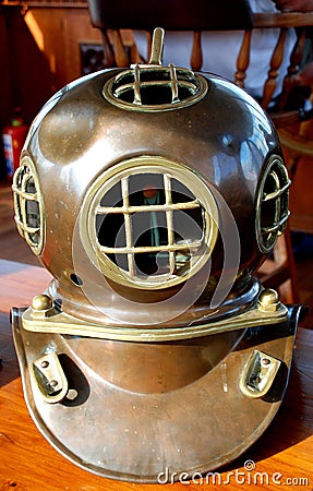Historic Divers Helmet Stock Photo