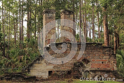 Dummett Plantation Ruins Stock Photo