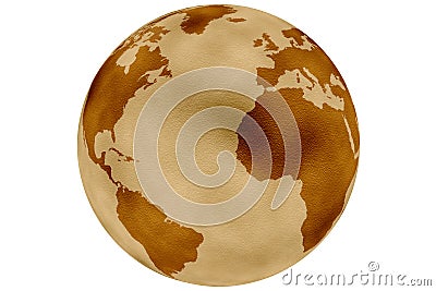 Historic earth globe Stock Photo