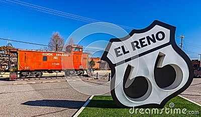 Historic El Reno Route 66 Editorial Stock Photo