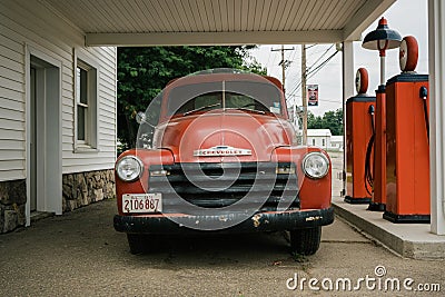 Historic Esso gas station, Jasper, New York Editorial Stock Photo