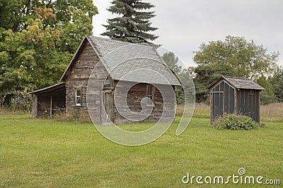 Historic farm buildings Stock Photo