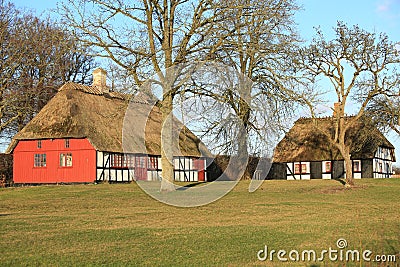 Historic farmhouse on Funen Island, Denmark Stock Photo