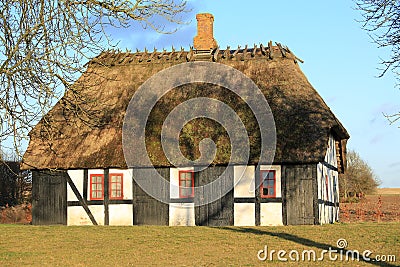 Historic farmhouse on Fyn Island, Denmark Stock Photo