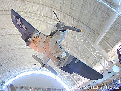 Historic fighter plane in museum Editorial Stock Photo