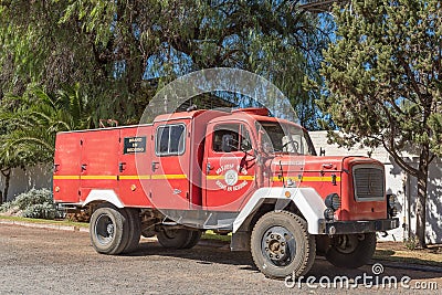 Historic fire truck in Matjiesfontein Editorial Stock Photo