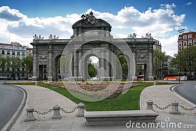 Historic gate - Puerta de Alcala - Madrid - Spain Stock Photo