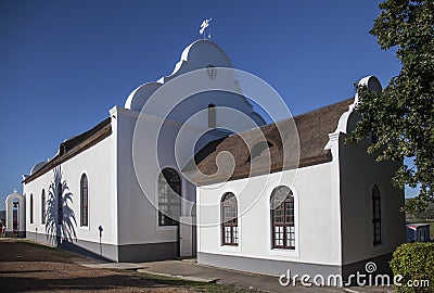 Historic German mission church in Elim village Stock Photo