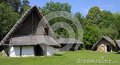 Historic Germanic Village Stock Photo