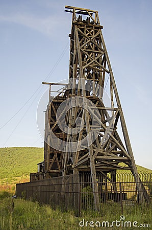 Historic Gold Mine in Victor Colorado Stock Photo