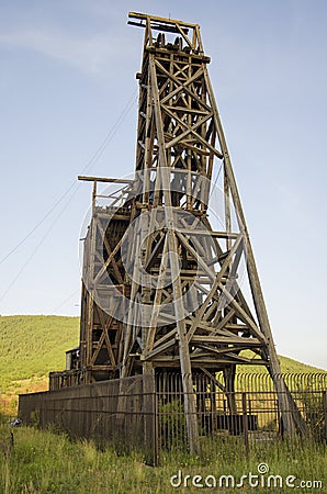 Historic Gold Mine in Victor Colorado Stock Photo