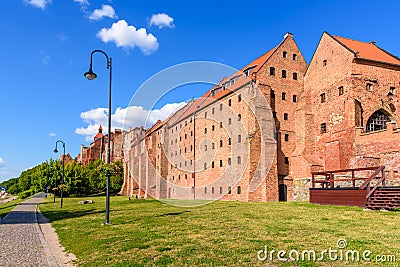 Historic granaries in Grudziadz Editorial Stock Photo