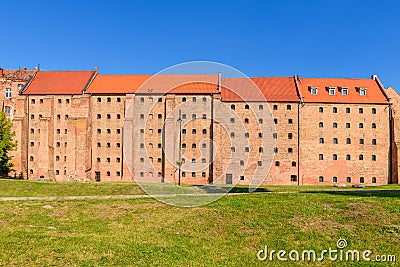 Historic granaries in Grudziadz Stock Photo