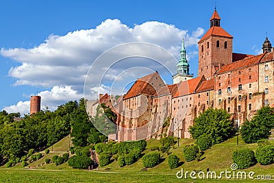 Historic granaries in Grudziadz Stock Photo