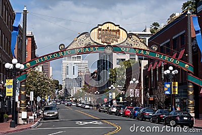 Historic Heart of San Diego, California Editorial Stock Photo