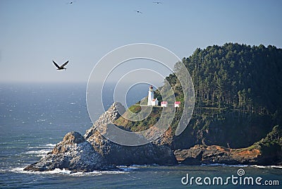 Historic Heceta Head Lighthouse Oregon Stock Photo