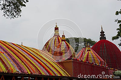 Kamakhya Devi temple in Assam India covered in flowers Stock Photo