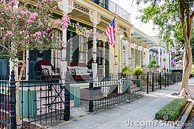 Historic Homes of New Orleans Stock Photo