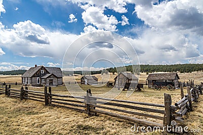 Historic Hornbeck Homestead Colorado Ranch Farm Stock Photo