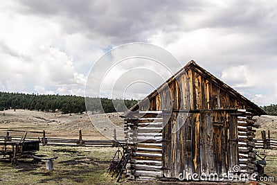 Historic Hornbeck Homestead Colorado Ranch Farm Stock Photo