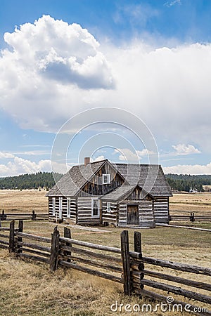 Historic Hornbeck Homestead Colorado Ranch Farm Stock Photo