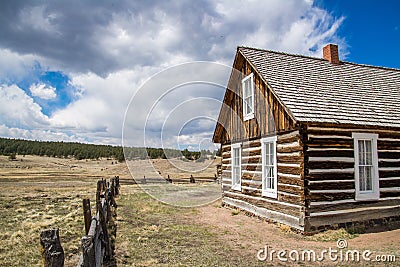 Historic Hornbeck Homestead Colorado Ranch Farm Stock Photo