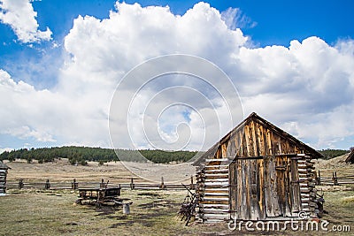 Historic Hornbeck Homestead Colorado Ranch Farm Stock Photo