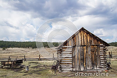 Historic Hornbeck Homestead Colorado Ranch Farm Stock Photo