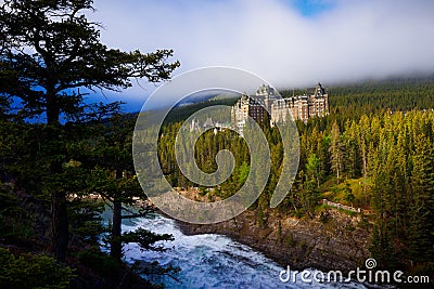 Historic Hotel in Banff, Alberta, Canada Stock Photo