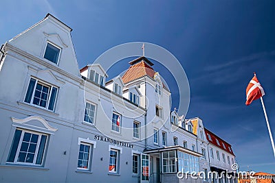 Historic Hotel on Bornholm Editorial Stock Photo