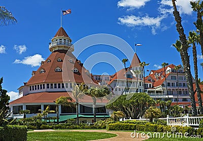 Historic Hotel del Coronado Stock Photo