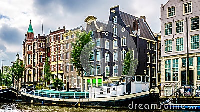 Historic houses with Bell Gables in Amsterdam Stock Photo