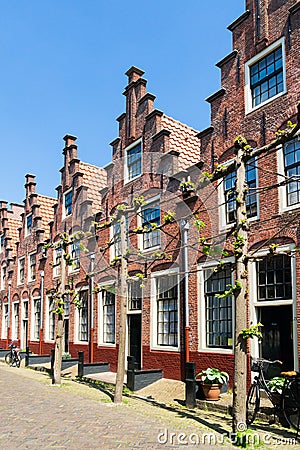 Historic houses in Haarlem, Netherlands Editorial Stock Photo