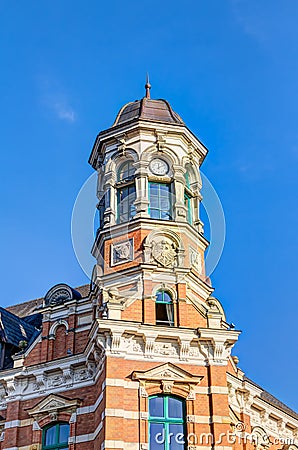 Historic Imperial post office branch building in Parchim Stock Photo