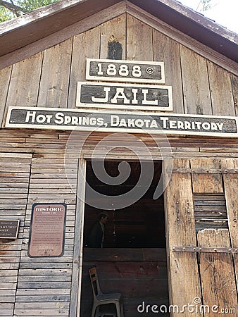 Historic Jail, Hot Springs, South Dakota Editorial Stock Photo