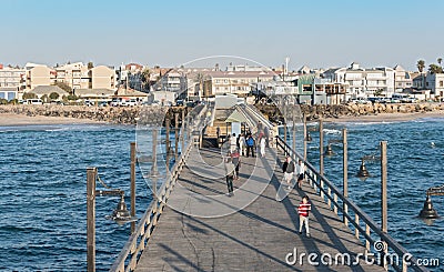 The historic jetty of Swakopmund, Namibia Editorial Stock Photo