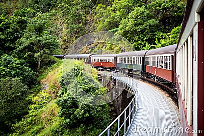 Historic Kuranda Scenic Railway in Australia Editorial Stock Photo