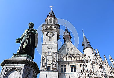 Historic Main Square, Aalst, Stock Photo