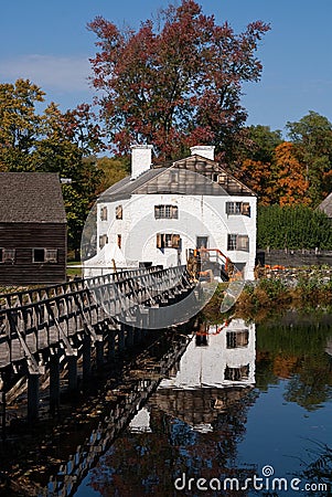 Historic manor house, Philipsburg Manor, NY Stock Photo