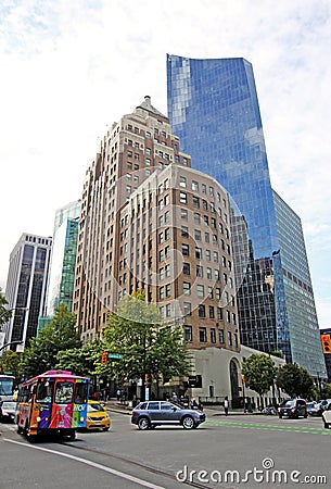 The historic Marine Building in Downtown Vancouver. Editorial Stock Photo