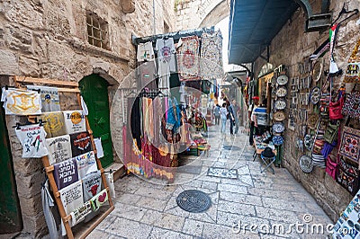 Historic Market in Down Town Jerusalem Editorial Stock Photo