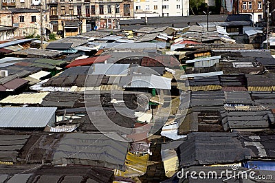 Historic market place roofs Editorial Stock Photo