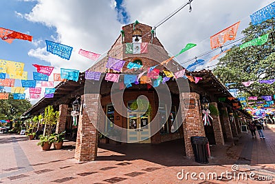 Historic Market Square Mexican Shopping Center tourist destination in San Antonio Texas Editorial Stock Photo