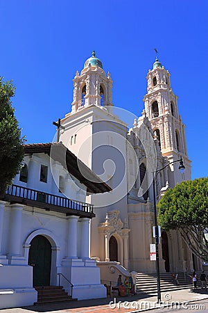 San Francisco Historic Mission Dolores and Basilica, California, USA Stock Photo
