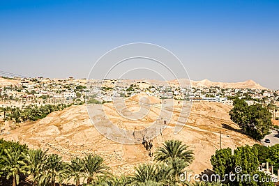 Historic and modern city of Jericho, Palestine Stock Photo