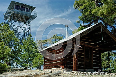 Historic Monte Vista fire lookout, Chiricahua Mountains, Arizona Stock Photo