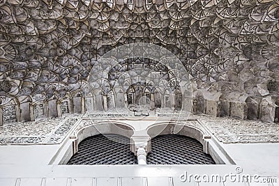 Historic monument, Corral del Carbon, arab architecture legacy,Granada, Spain. Editorial Stock Photo