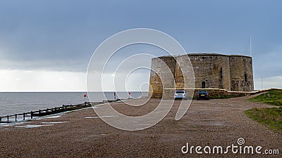 The historic naval Martello Tower at Aldeburgh, Suffolk, UK Stock Photo