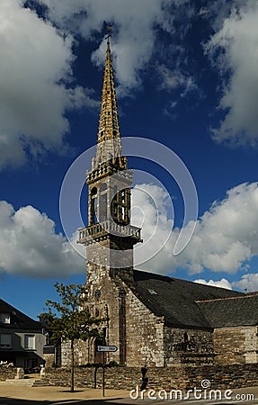 Historic Norman Church In Bretagne France Stock Photo